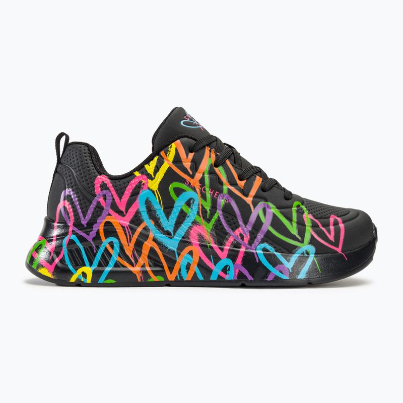 Жіночі кросівки SKECHERS Uno Lite Heart Of Hearts чорні/мульти 2