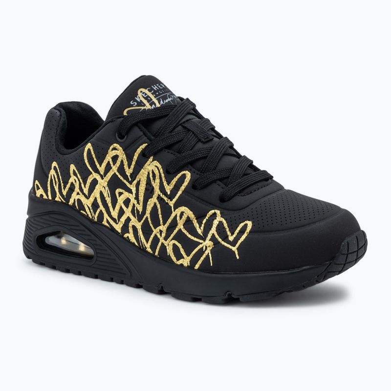 Жіночі туфлі SKECHERS JGoldcrown Uno Golden Heart чорний/багатобарвний металік