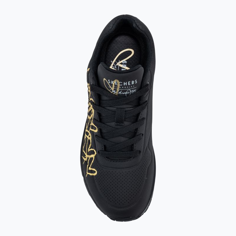 Жіночі туфлі SKECHERS JGoldcrown Uno Golden Heart чорний/багатобарвний металік 5