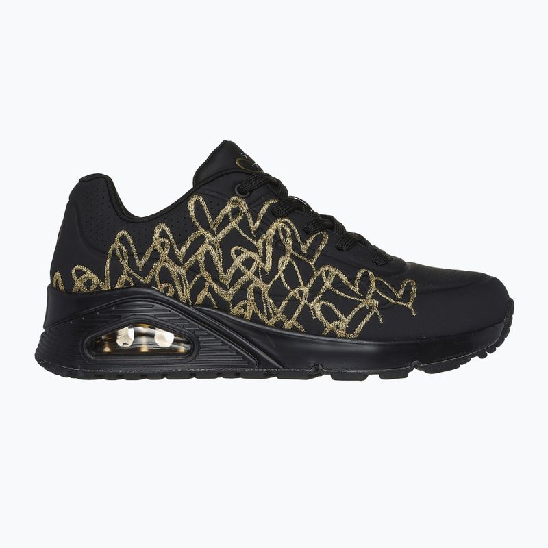 Жіночі туфлі SKECHERS JGoldcrown Uno Golden Heart чорний/багатобарвний металік 9