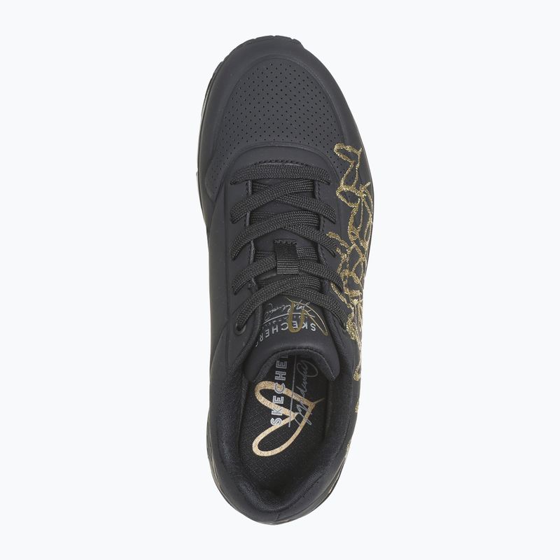 Жіночі туфлі SKECHERS JGoldcrown Uno Golden Heart чорний/багатобарвний металік 11