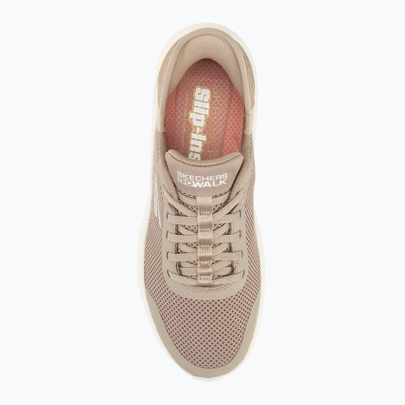 Кросівки жіночі SKECHERS Slip-ins Go Walk Flex Grand Entry taupe/white 6