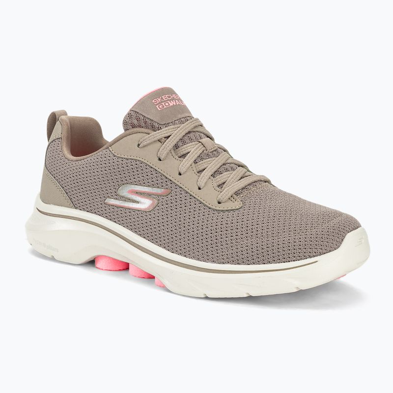 Кросівки жіночі SKECHERS Go Walk 7 Clear Path taupe/pink