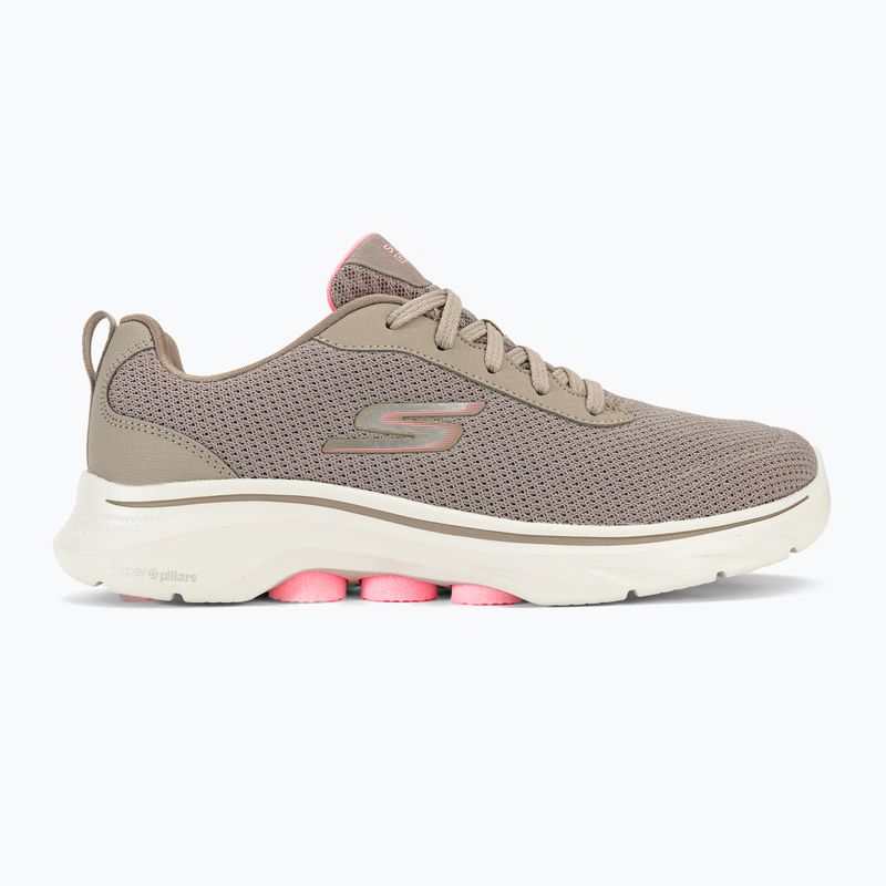 Кросівки жіночі SKECHERS Go Walk 7 Clear Path taupe/pink 2