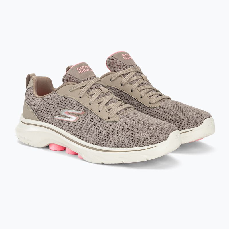 Кросівки жіночі SKECHERS Go Walk 7 Clear Path taupe/pink 4