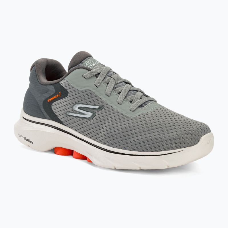 Кросівки чоловічі SKECHERS Go Walk 7 The Construct grey/white/orange