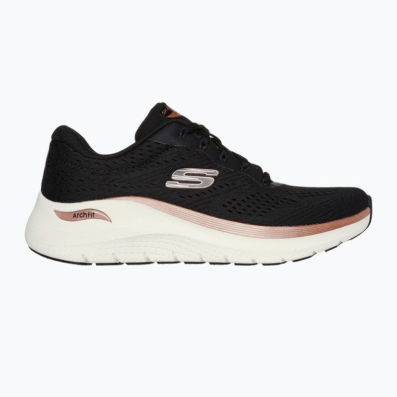 Кросівки жіночі SKECHERS Arch Fit 2.0 Glow The Distance black/rose gold 2