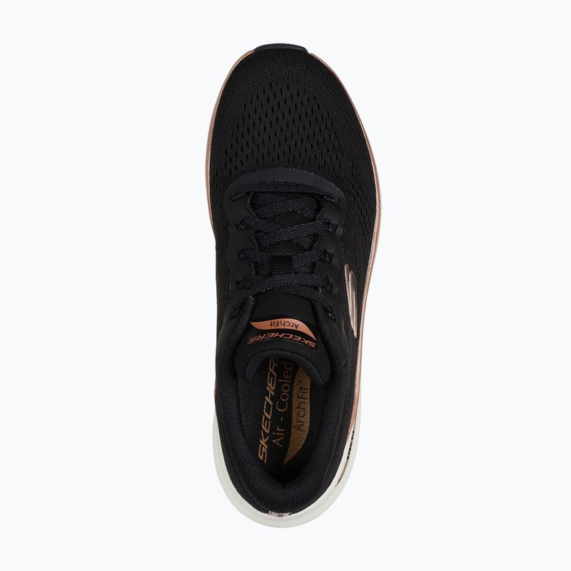 Кросівки жіночі SKECHERS Arch Fit 2.0 Glow The Distance black/rose gold 5