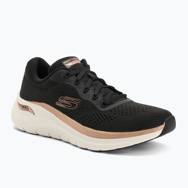 Кросівки жіночі SKECHERS Arch Fit 2.0 Glow The Distance black/rose gold
