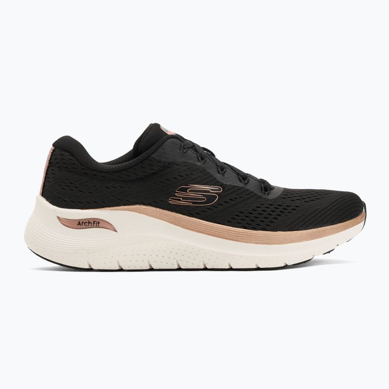Кросівки жіночі SKECHERS Arch Fit 2.0 Glow The Distance black/rose gold 2