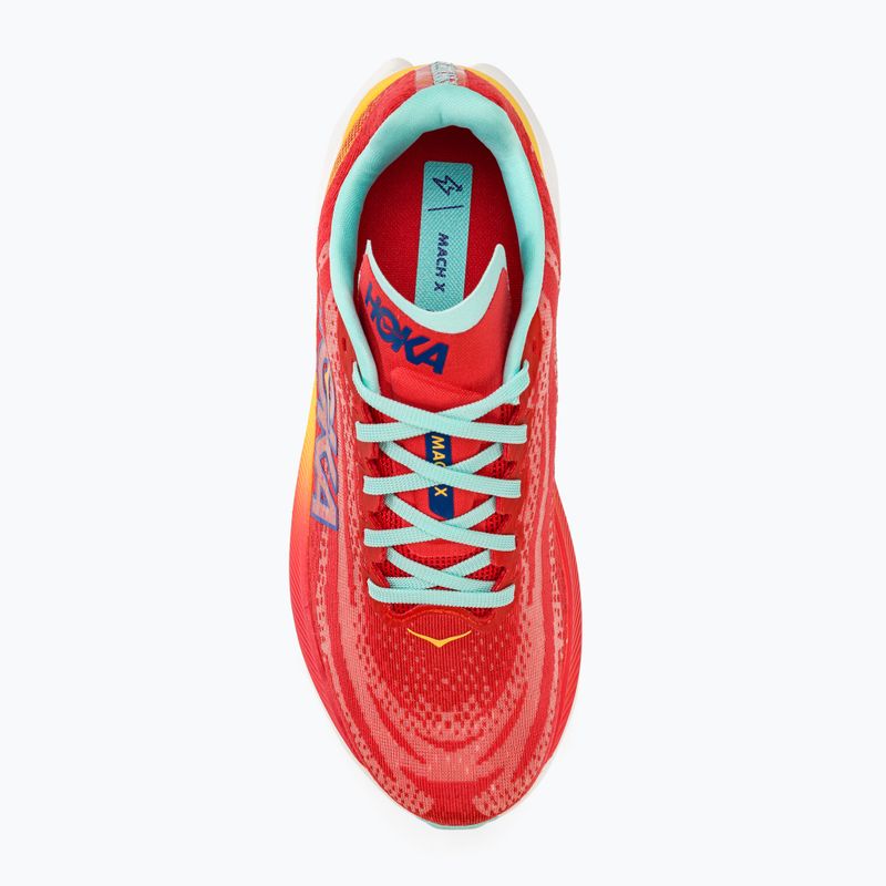 Кросівкі для бігу чоловічі HOKA Mach X cerise/cloudless 5