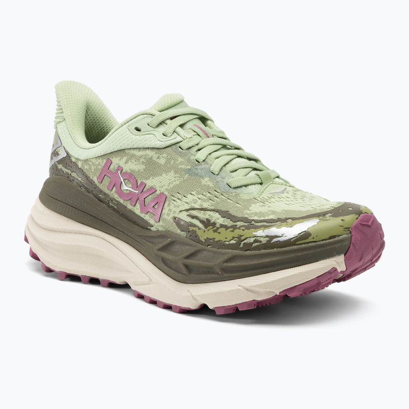 Жіночі кросівки HOKA Stinson 7 seed green/буряковий корінь