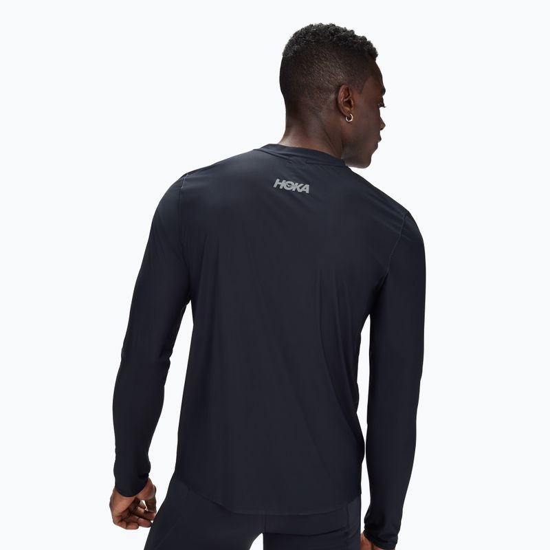 Чоловічий лонгслів HOKA Airolite Run Longsleeve чорний 3