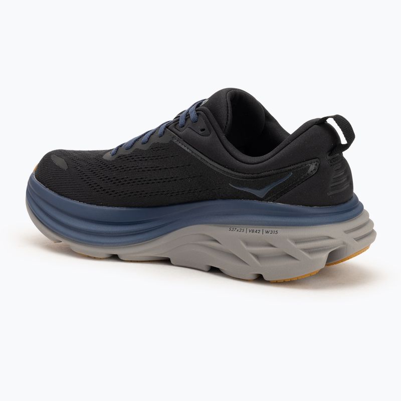 Кросівки для бігу чоловічі HOKA Bondi 8 black/ironore 3