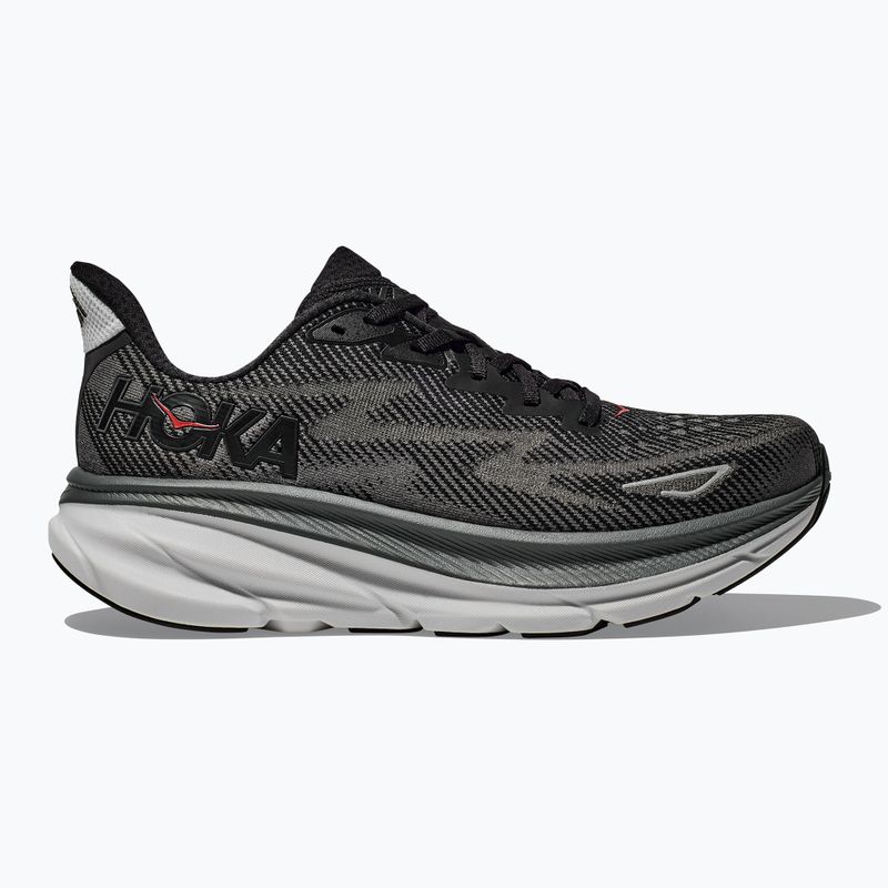 Чоловічі кросівки HOKA Clifton 9 чорні/зовнішня орбіта 2