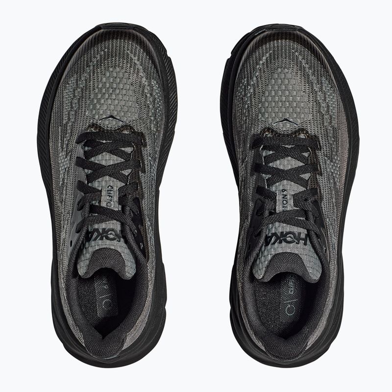 Кросівки для бігу дитячі HOKA Clifton 9 black/carbon black 12