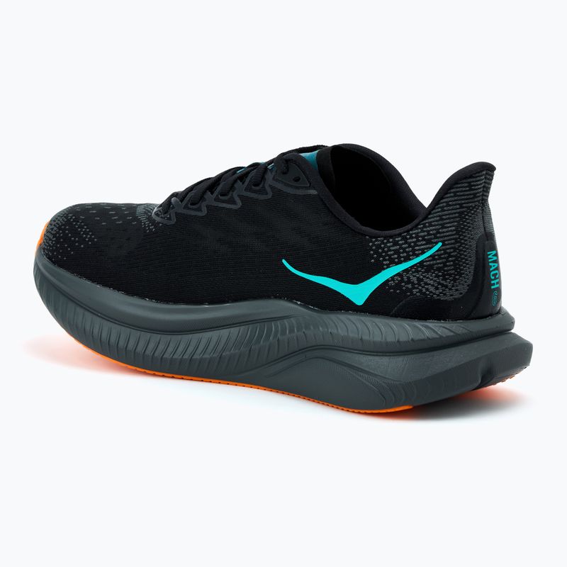 Кросівки для бігу чоловічі HOKA Mach 6 black/electric tangerine 3