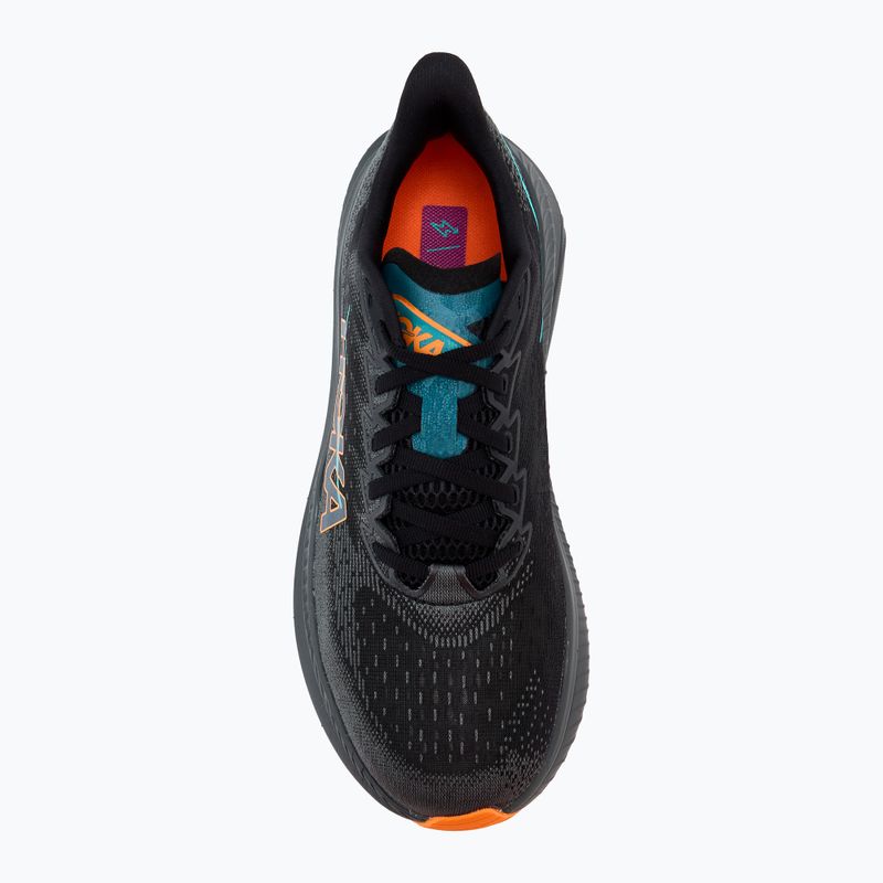 Кросівки для бігу чоловічі HOKA Mach 6 black/electric tangerine 5