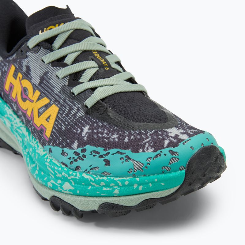 Кросівки для бігу жіночі HOKA Speedgoat 6 black/aloe vera 7