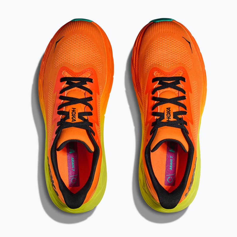 Кросівки для бігу чоловічі HOKA Arahi 7 electric tangerine/black 15