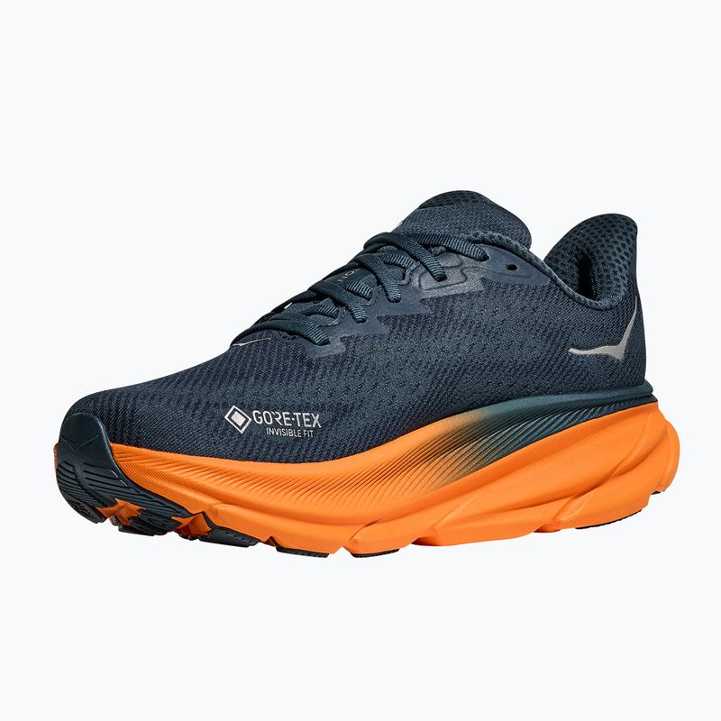 Чоловічі бігові кросівки HOKA 9 GTX штормове небо/помаранчева цедра 4