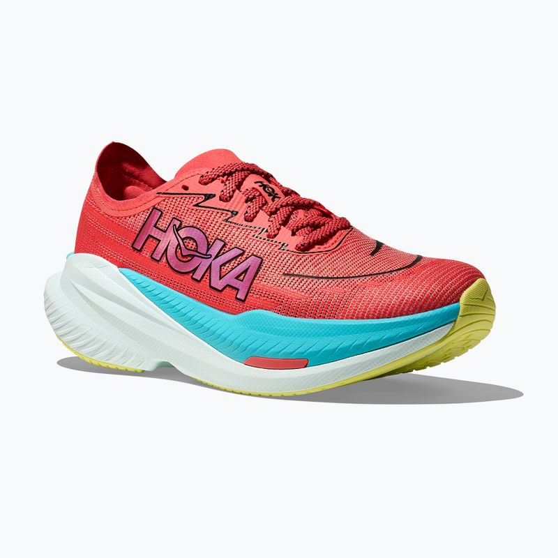 Чоловічі кросівки HOKA Mach X 2 grapefuit / electric coral 8