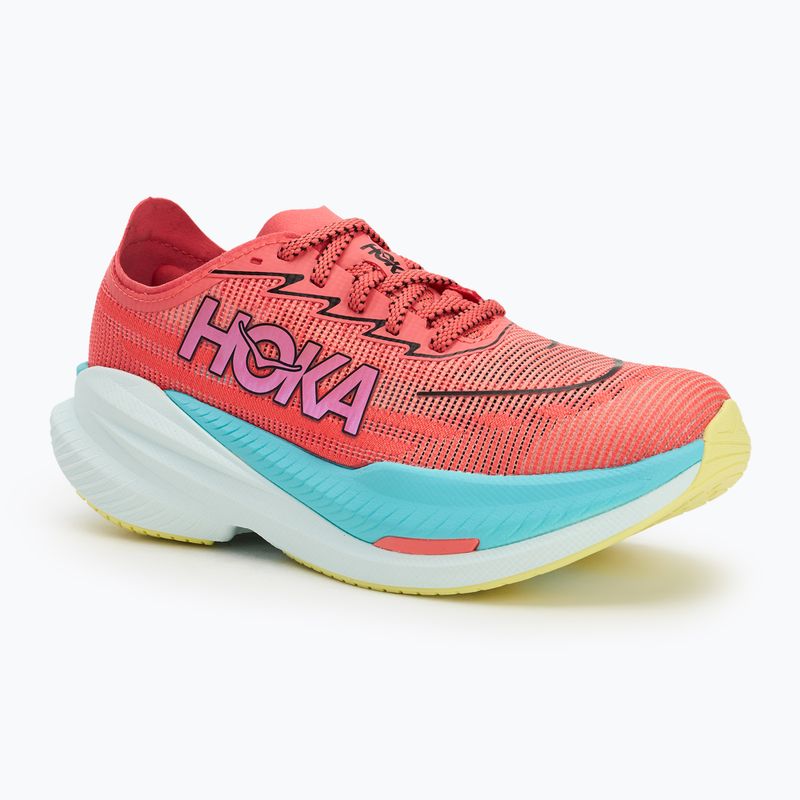 Жіночі бігові кросівки HOKA Mach X 2 грейпфрут/електричний корал 2