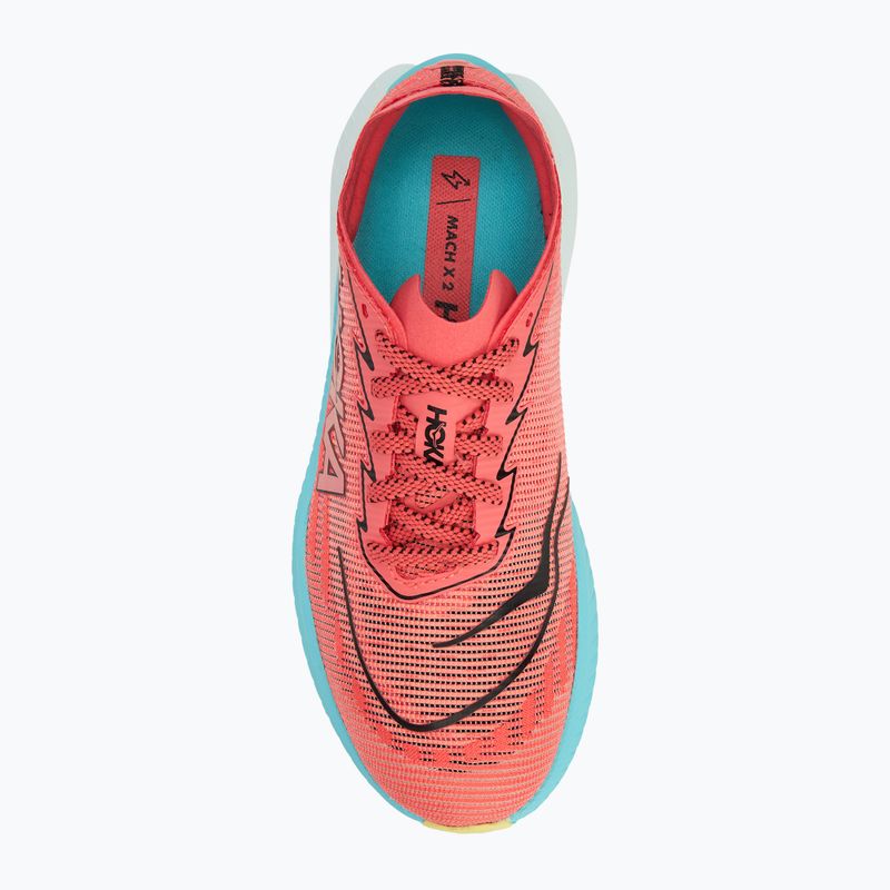 Жіночі бігові кросівки HOKA Mach X 2 грейпфрут/електричний корал 6