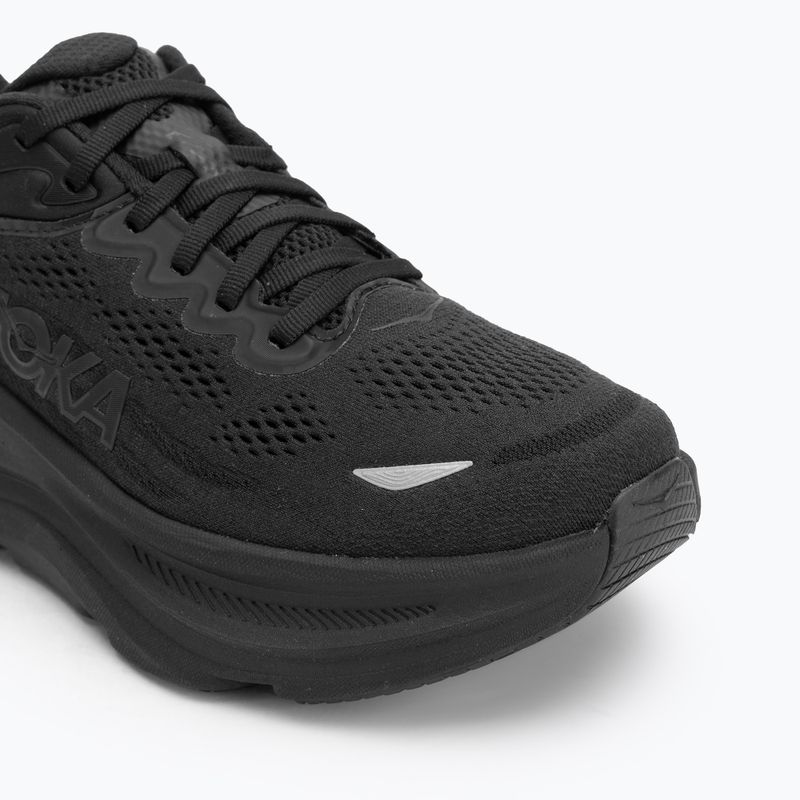 Чоловічі бігові кросівки HOKA Bondi 9 Wide чорний/чорний 7