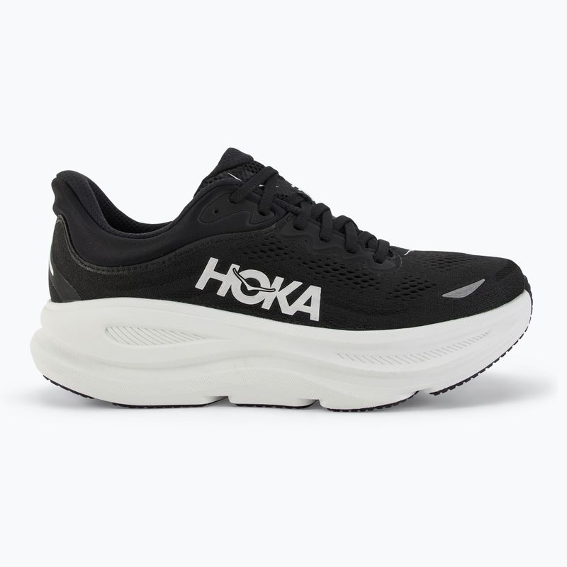 Чоловічі бігові кросівки HOKA Bondi 9 Wide чорний/білий 2