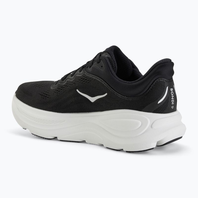 Чоловічі бігові кросівки HOKA Bondi 9 Wide чорний/білий 3