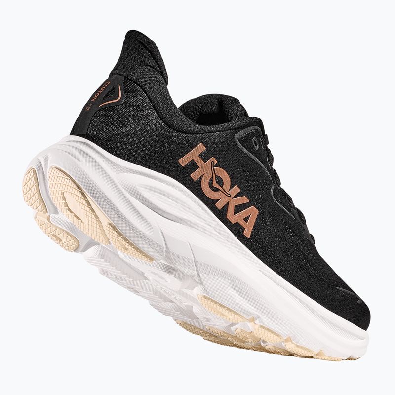 Кросівки для бігу жіночі HOKA Clifton 10 black/rose gold 9