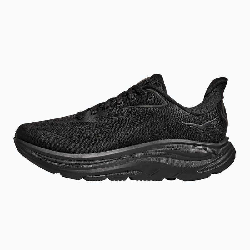 Кросівки для бігу чоловічі HOKA Clifton 10 Wide black/black 3