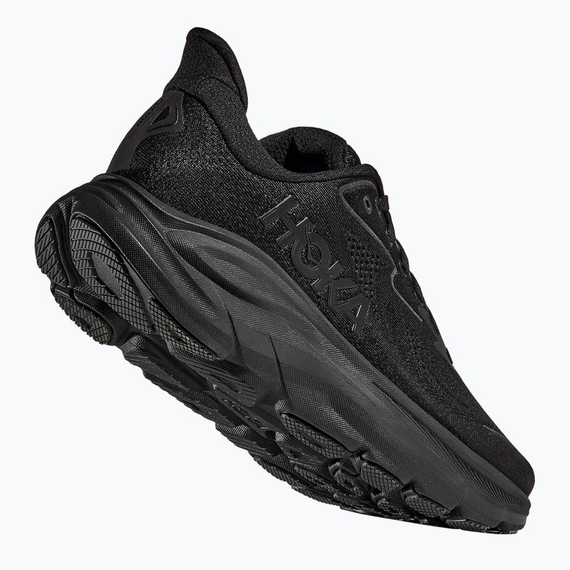 Кросівки для бігу чоловічі HOKA Clifton 10 Wide black/black 4