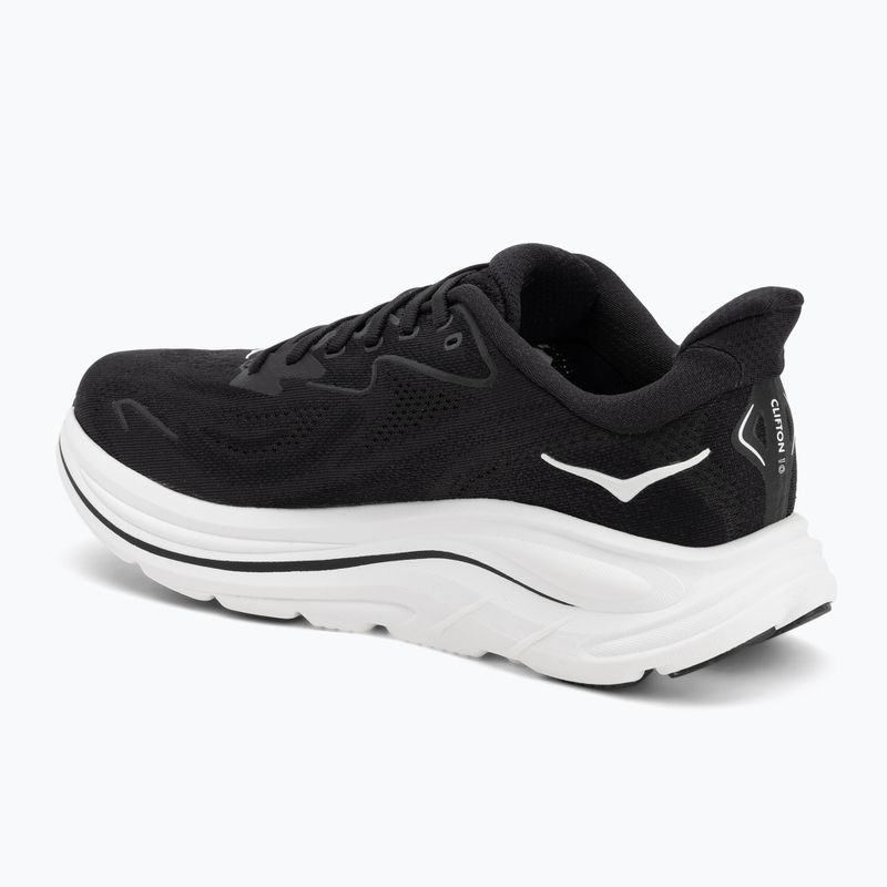 Кросівки для бігу чоловічі HOKA Clifton 10 Wide black/white 3