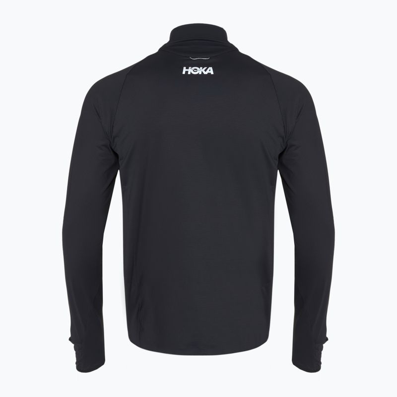 Чоловічий біговий світшот HOKA GlideTech Quarter Zip чорний 2