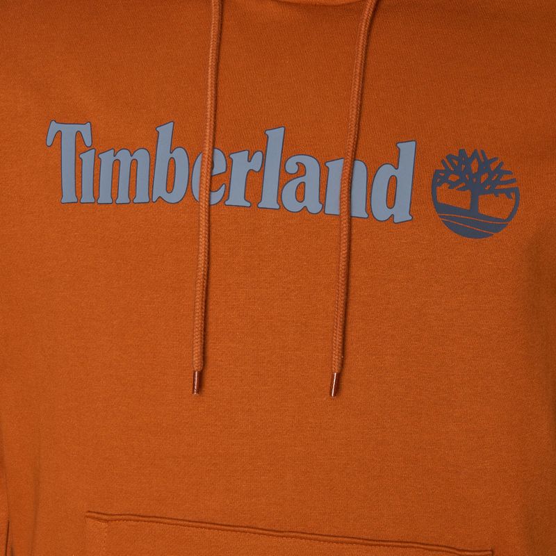 Кофта чоловіча Timberland Linear Logo Hoodie umber 3