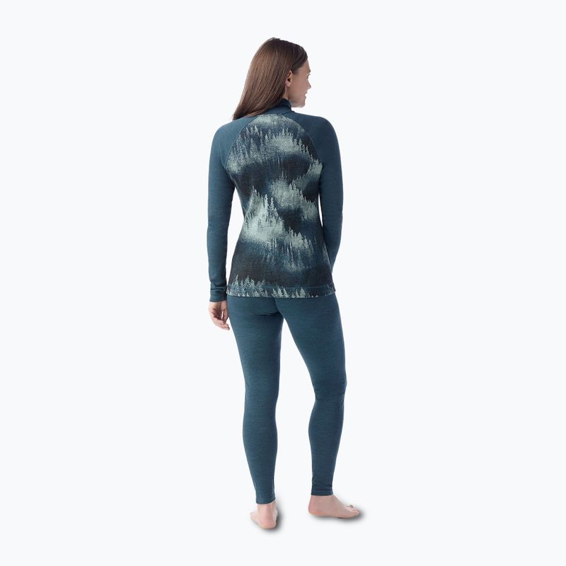 Кофта термічна жіноча Smartwool Classic Thermal Merino Base Layer 1/4 Zip Boxed twilight foggy pines 2