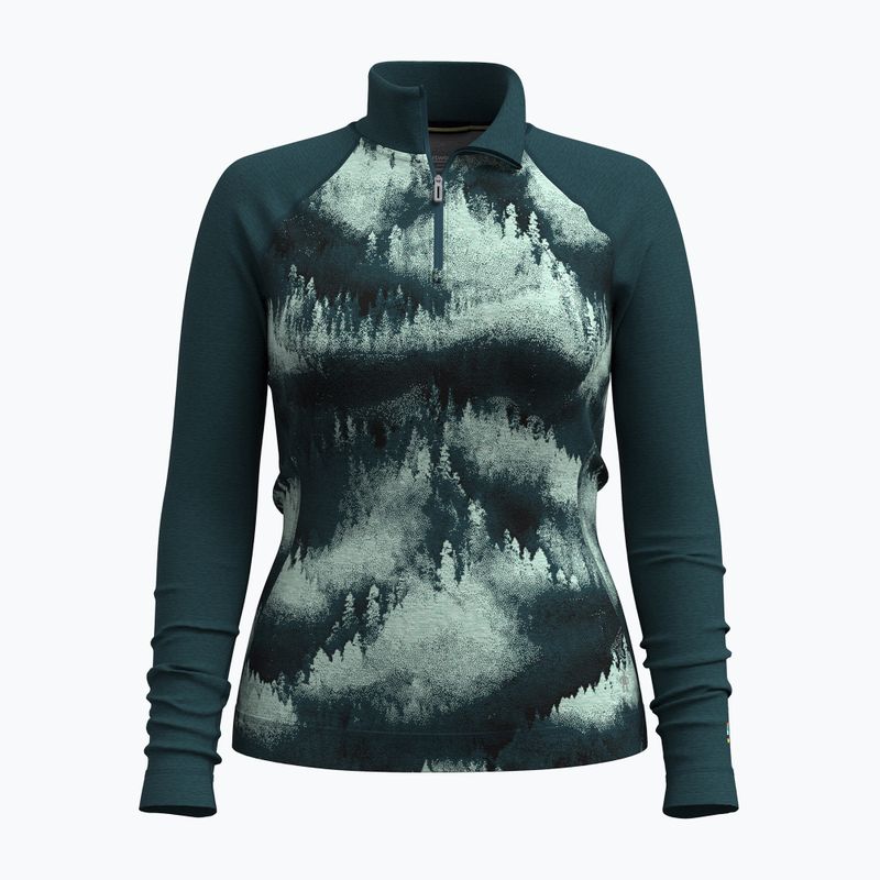 Кофта термічна жіноча Smartwool Classic Thermal Merino Base Layer 1/4 Zip Boxed twilight foggy pines 3