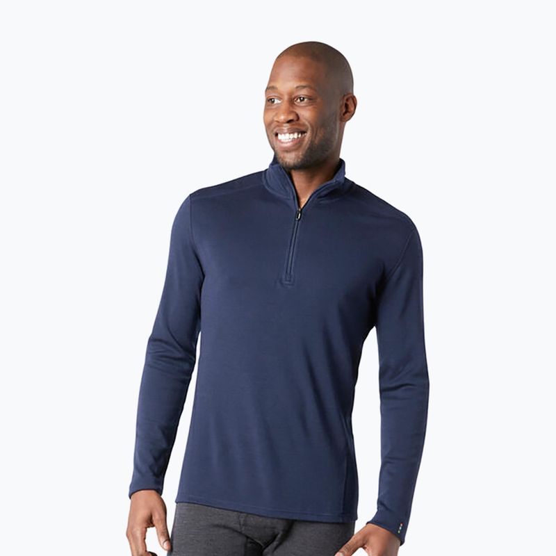 Чоловіча термоактивна кофта Smartwool Classic Thermal Merino Base Layer 1/4 Zip Boxed deep navy
