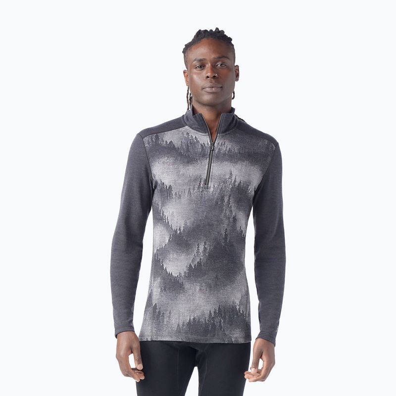 Чоловічий термокостюм Smartwool Classic Thermal Merino Base Layer 1/4 Zip Boxed charcoal foggy pines термокостюм