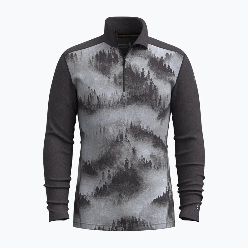 Кофта термічна чоловіча Smartwool Classic Thermal Merino Base Layer 1/4 Zip Boxed charcoal foggy pines 3