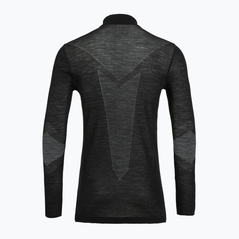 Кофта термічна чоловіча Smartwool Intraknit Thermal Merino Base Layer 1/4 Zip black/white 2