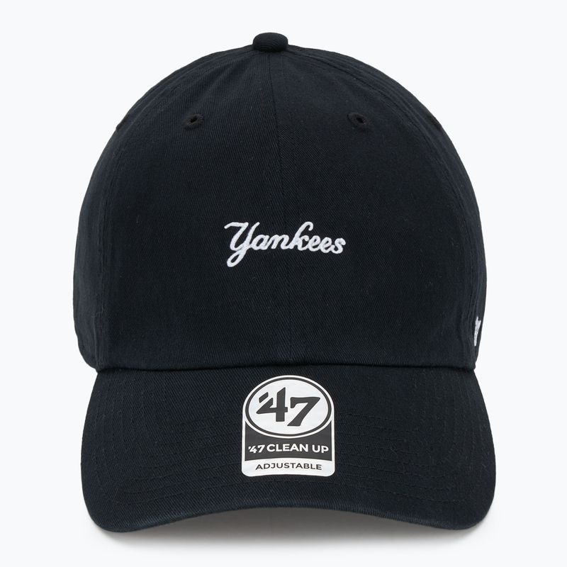 Кепка 47 Brand MLB New York Yankees Base Runner Script CLEAN UP black 2