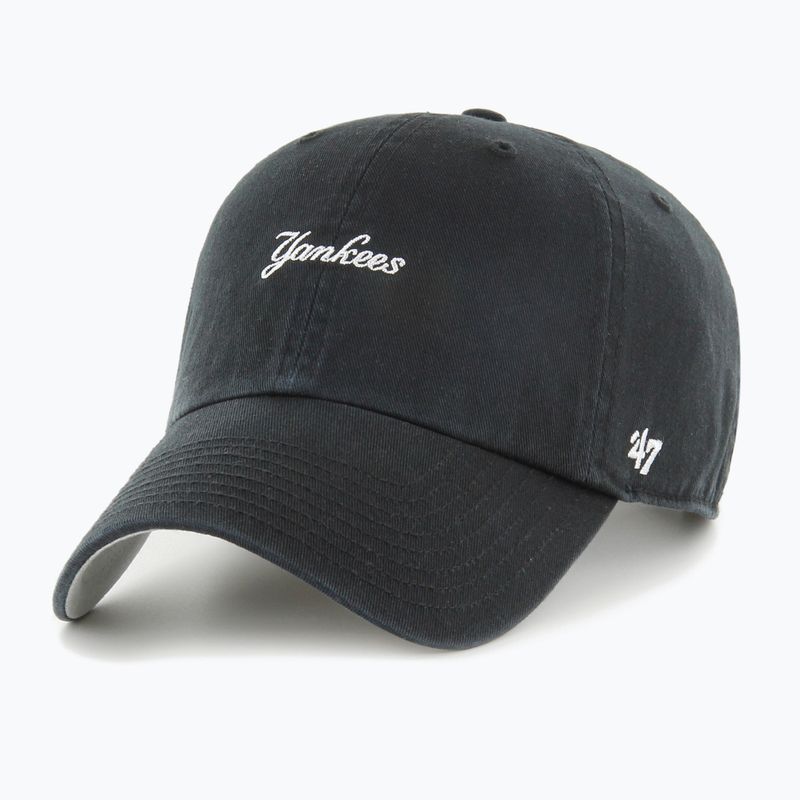 Кепка 47 Brand MLB New York Yankees Base Runner Script CLEAN UP black