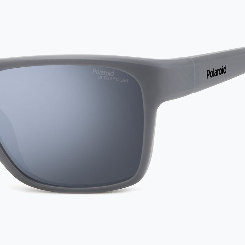 Окуляри сонцезахисні чоловічі Polaroid PLD 7052/S matte grey/silver mirror polarized high contrast 4