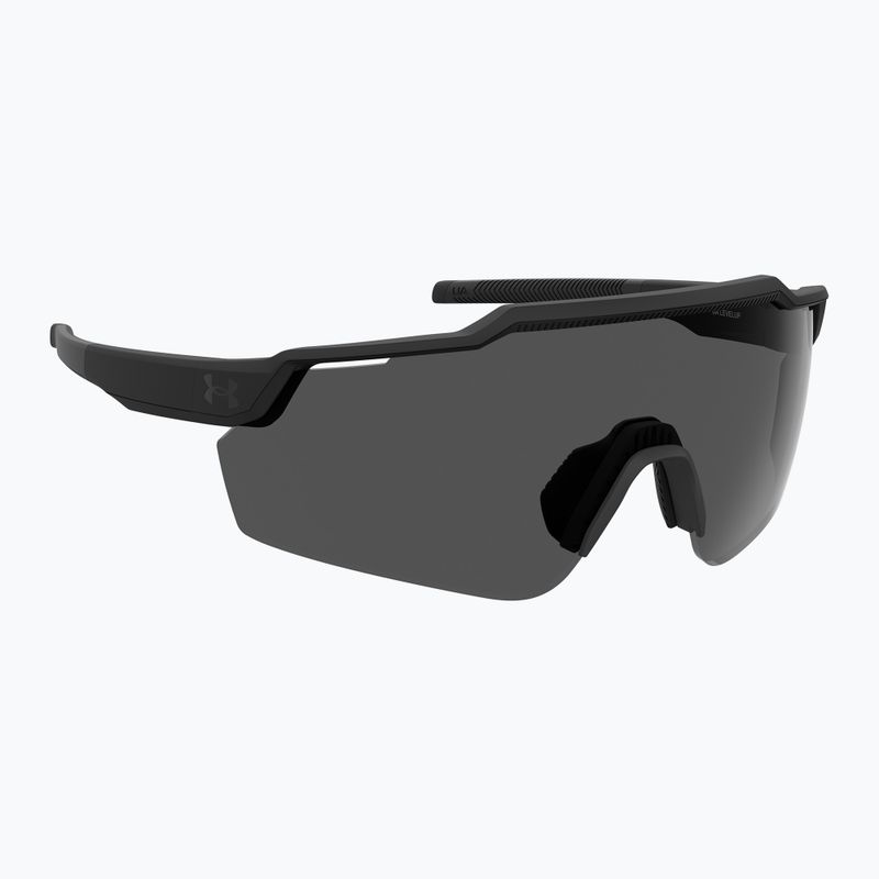 Чоловічі сонцезахисні окуляри Under Armour Levelup S3 матові чорні/сірі з олеофобним покриттям