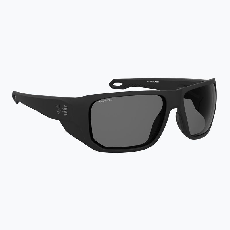 Окуляри сонцезахисні чоловічі Under Armour Attack MD S3 matte black/grey polarized oleophobic