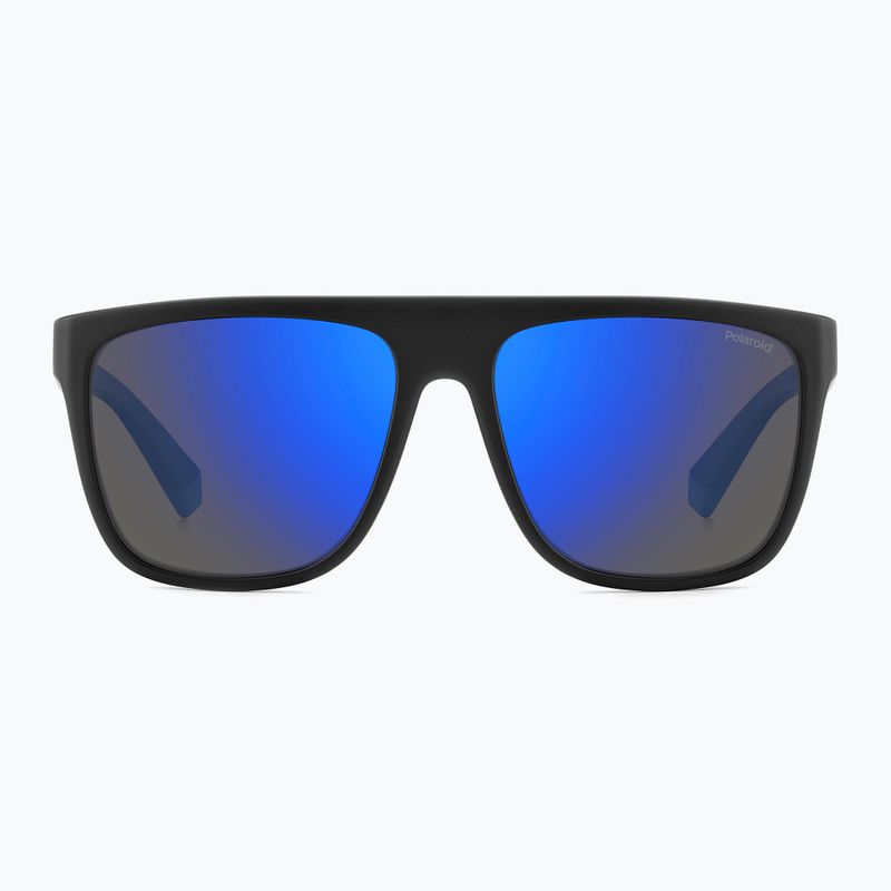 Окуляри сонцезахисні чоловічі Polaroid PLD 2162/S matte black blue/blue mirror polarized 3