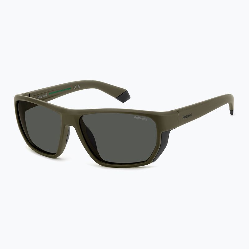 Окуляри сонцезахисні чоловічі Polaroid PLD 7057/S matte green/grey polarized 2